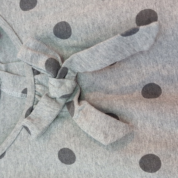 Petit Confection Dress Girls Size 6 100% Cotton Dress Grey with Polka Dots - Picture 3 of 5